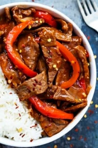 Sriracha Orange Beef | Creme de la Crumb